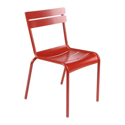 Fermob - Chaise empilable Luxembourg - Rouge - Aluminium laqué - Designer Frédéric Sofia