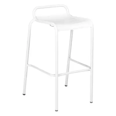 Fermob - Tabouret de bar Luxembourg - Blanc - Aluminium peint - Designer Frédéric Sofia