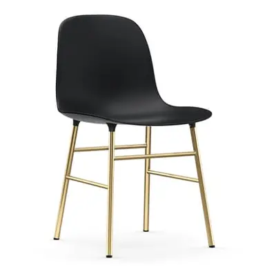 Normann Copenhagen - Chaise Form - Noir - Acier plaqué laiton - Designer Simon Legald