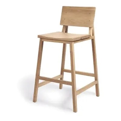 Ethnicraft - Tabouret de bar N - Bois naturel - Chêne massif - Designer Nathan Yong