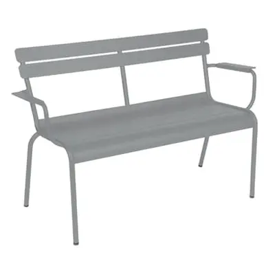 Fermob - Banc avec dossier Luxembourg - Gris - Aluminium - Designer Frédéric Sofia