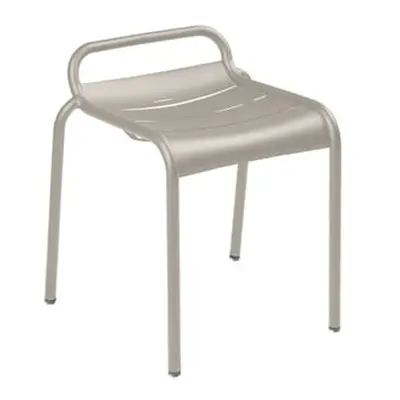 Fermob - Tabouret empilable Luxembourg - Gris - Aluminium peint - Designer Frédéric Sofia