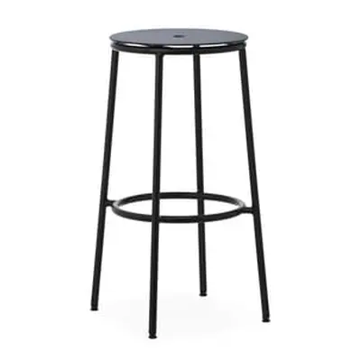 Normann Copenhagen - Tabouret de bar Circa - Noir - Acier peint - Designer Simon Legald