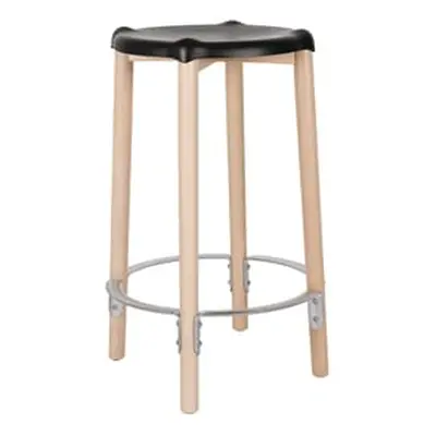 Alessi - Tabouret de bar Poêle Collection - Noir - Acier coloré à la résine époxy - Designer Phi