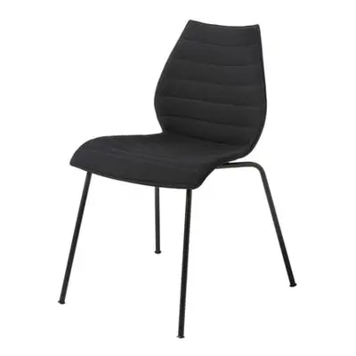 Kartell - Chaise empilable Maui - Noir - Tissu Trevira - Designer Vico Magistretti