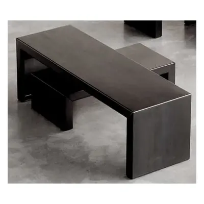 Zeus - Table d'appoint Irony - Noir - Acier phosphaté - Designer Maurizio Peregalli