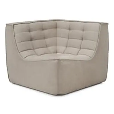 Ethnicraft - Chauffeuse d'angle N701 - Beige - Mousse PU haute densité - Designer Jacques Deneef