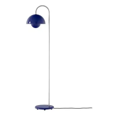 &tradition - Lampadaire FlowerPot - Bleu - Acier - Designer Verner Panton