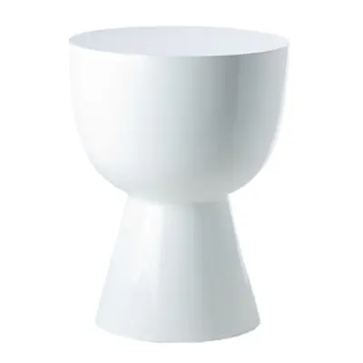 Pols Potten - Tabouret Tabouret plastique - Blanc - Polyester laqué - Designer Pols Potten Studi