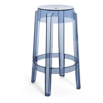 Kartell - Tabouret haut empilable Ghost - Bleu - Polycarbonate - Designer Philippe Starck