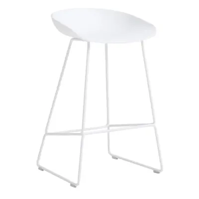 Hay - Tabouret de bar About a stool - Blanc - Polypropylène recyclé - Designer Hee Welling