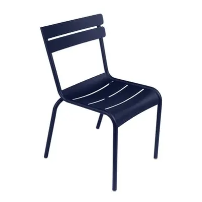 Fermob - Chaise empilable Luxembourg - Bleu - Aluminium laqué - Designer Frédéric Sofia