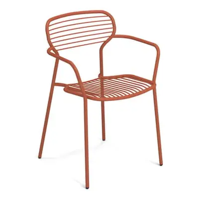 Emu - Fauteuil empilable Apero - Rouge - Acier verni - Designer Martin Drechsel