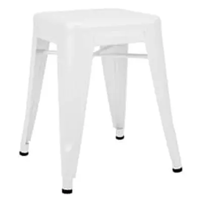 Tolix - Tabouret empilable Tabouret - Blanc - Acier laqué - Designer Xavier Pauchard