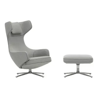 Vitra - Fauteuil rembourré Grand Repos - Gris - Plumes - Designer Antonio Citterio