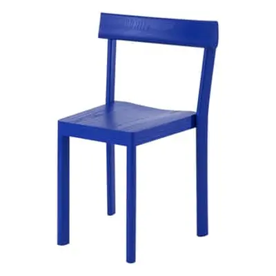 KANN DESIGN - Chaise empilable Galta - Bleu - Multiplis courbé plaqué chêne teinté - Designer Cl