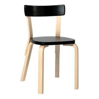 ARTEK - Chaise L-leg - Noir - Lamellé-collé de bouleau - Designer Alvar Aalto