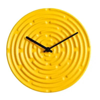 Raawii - Horloge murale Minos - Jaune - Faïence émaillée - Designer Manon Novelli