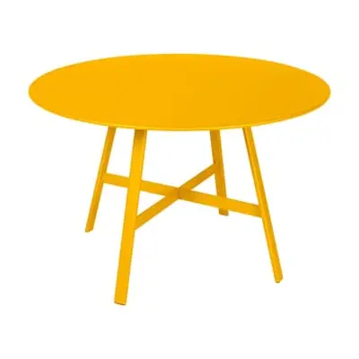 Fermob - Table ronde So'O - Jaune - Acier - Designer Studio Fermob