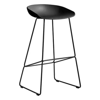 Hay - Tabouret de bar About a stool - Noir - Polypropylène recyclé - Designer Hee Welling