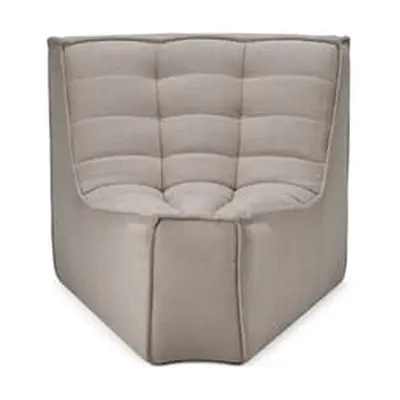 Ethnicraft - Chauffeuse d'angle N701 - Beige - Mousse PU haute densité - Designer Jacques Deneef