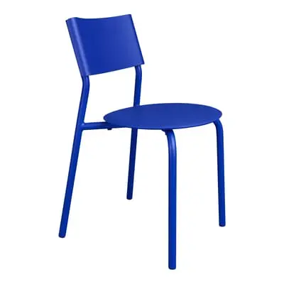 TIPTOE - Chaise empilable SSD - Bleu - Chêne PEFC teinté - Designer Gregory Cibert