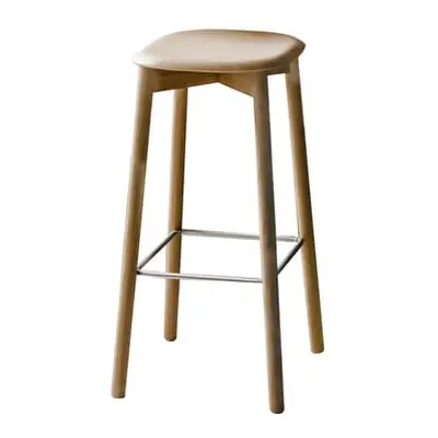 Hay - Tabouret de bar Soft Edge - Bois naturel - Chêne massif verni - Designer Iskos-Berlin