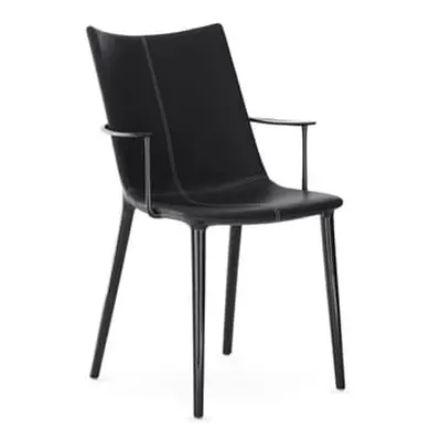 Kartell - Chaise rembourrée H. H.H - Noir - Polyuréthane recyclé - Designer Philippe Starck