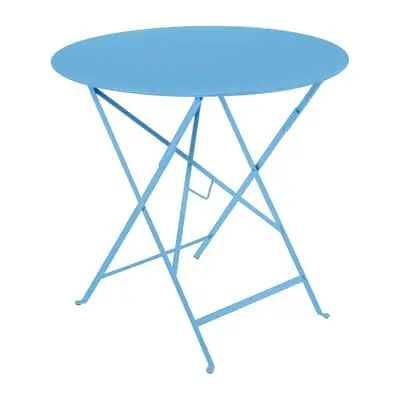 Fermob - Table ronde Bistro - Bleu - Acier laqué - Designer Studio Fermob