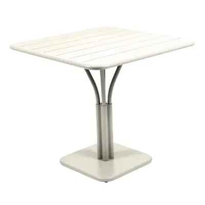 Fermob - Table carrée Luxembourg - Gris - Aluminium laqué - Designer Frédéric Sofia