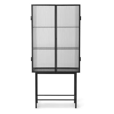 Ferm Living - Meuble vitrine Haze - Noir - Verre cannelé - Designer Trine Andersen