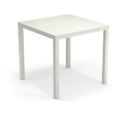 Emu - Table carrée Nova - Blanc - Acier verni - Designer Aldo Ciabatti