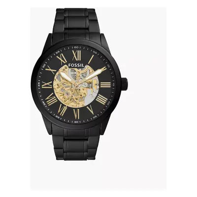 Fossil Montre Flynn automatique en acier inoxydable noir - Noir