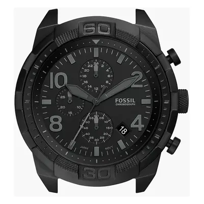 Fossil Boîtier de montre Bronson chronographe en acier inoxydable noir - Noir