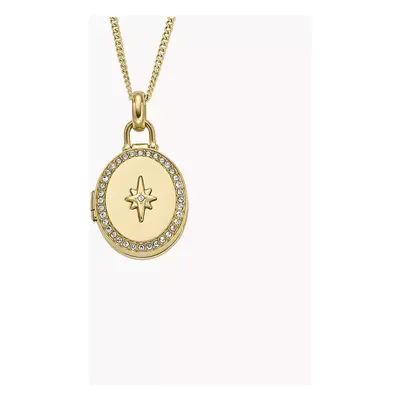 Fossil Collier pendentif Sadie Locket Collection en acier inoxydable doré - Doré