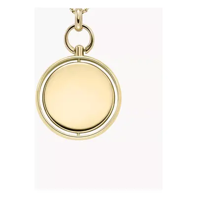 Fossil Collier pendentif Heritage Legacy Charm en acier inoxydable doré - Doré