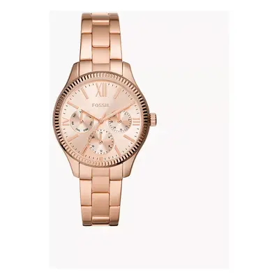 Fossil Montre multifonction Rye en acier inoxydable doré rose - Doré rose