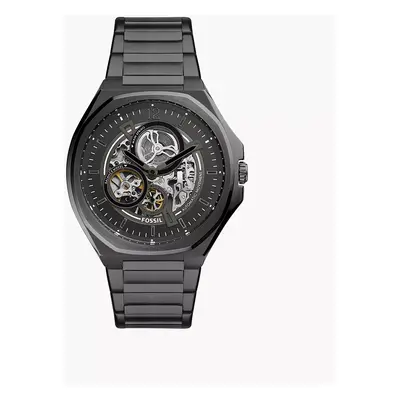 Fossil Montre Evanston automatique en acier inoxydable noire - Noir