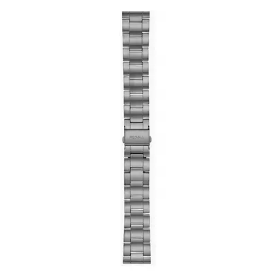 Fossil Bracelet de montre interchangeable à trois maillons en acier inoxydable anthracite 22 mm 