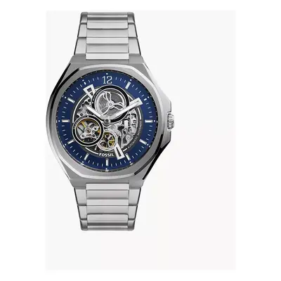 Fossil Montre Evanston automatique en acier inoxydable - Argenté