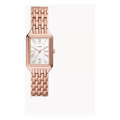 Fossil Montre Raquel à trois aiguilles avec date en acier inoxydable doré rose - Doré rose