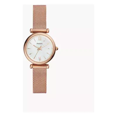 Fossil Montre Carlie Mini à trois aiguilles en acier inoxydable doré rose - Doré rose