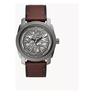 Fossil Montre Machine automatique en cuir LiteHide brun - Marron