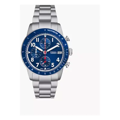 Fossil Montre Sport Tourer chronographe en acier inoxydable - Argenté