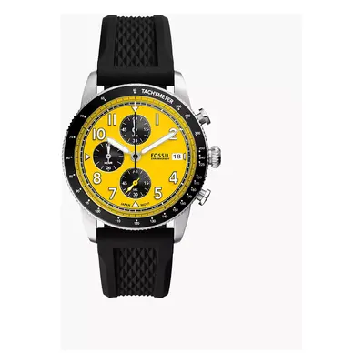 Fossil Montre Sport Tourer chronographe en silicone noir - Noir