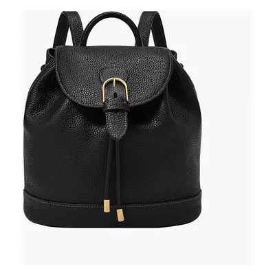 Fossil Sac à dos à rabat Everleigh en cuir - Noir