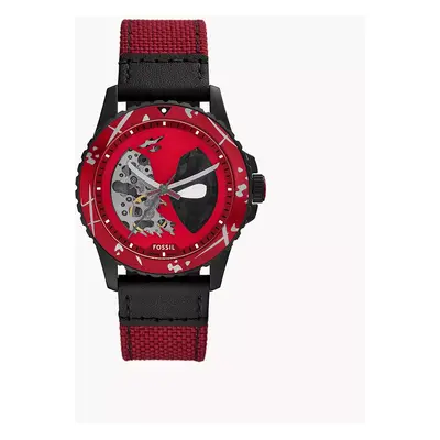 Fossil Montre DEADPOOL Marvel x Fossil automatique en édition limitée - Noir Rouge