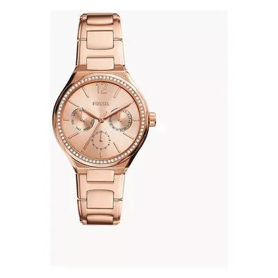 Fossil Montre Eevie multifonction en acier inoxydable doré rose - Doré rose