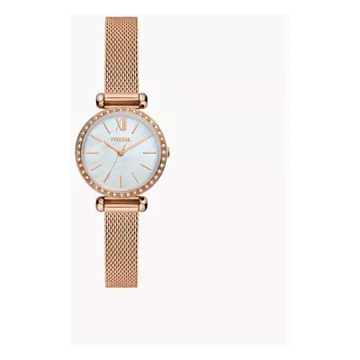 Fossil Montre Tillie Mini à trois aiguilles en maille milanaise inoxydable doré rose - Doré rose