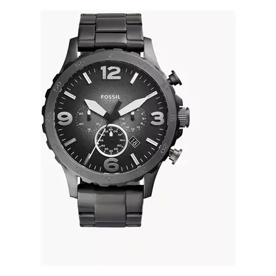 Fossil Montre Nate en acier inoxydable gris - Gris